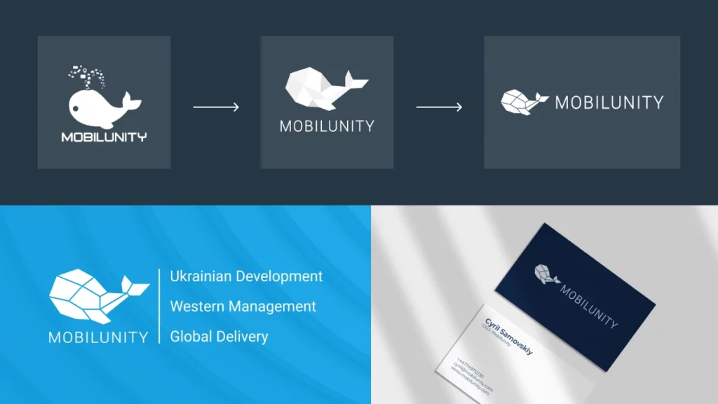 Mobilunity. Evolution of Logo Banner