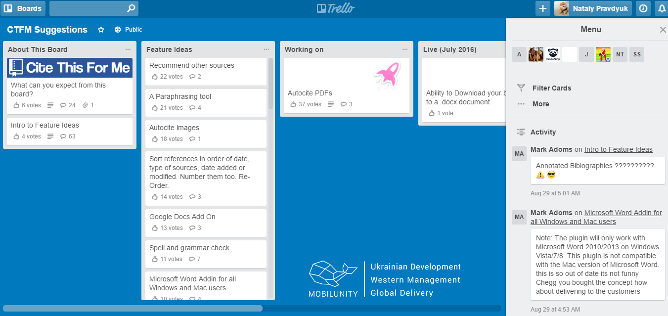 trello boards for project management