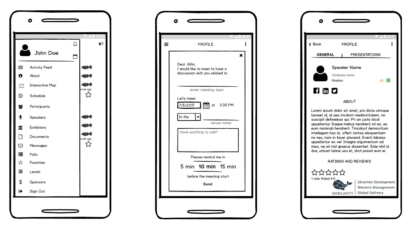 build a mobile app for proper event management