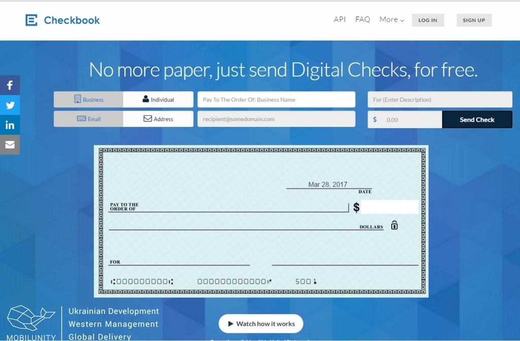 digital checks of multi vendor marketplace development with checkbook