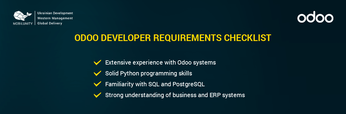 checklist for Odoo developer
