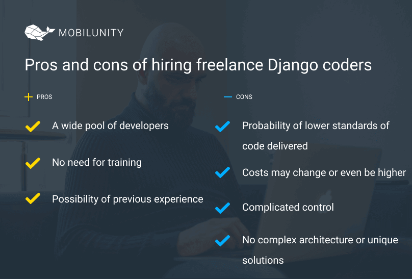 hiring freelance dhango devs pros and cons