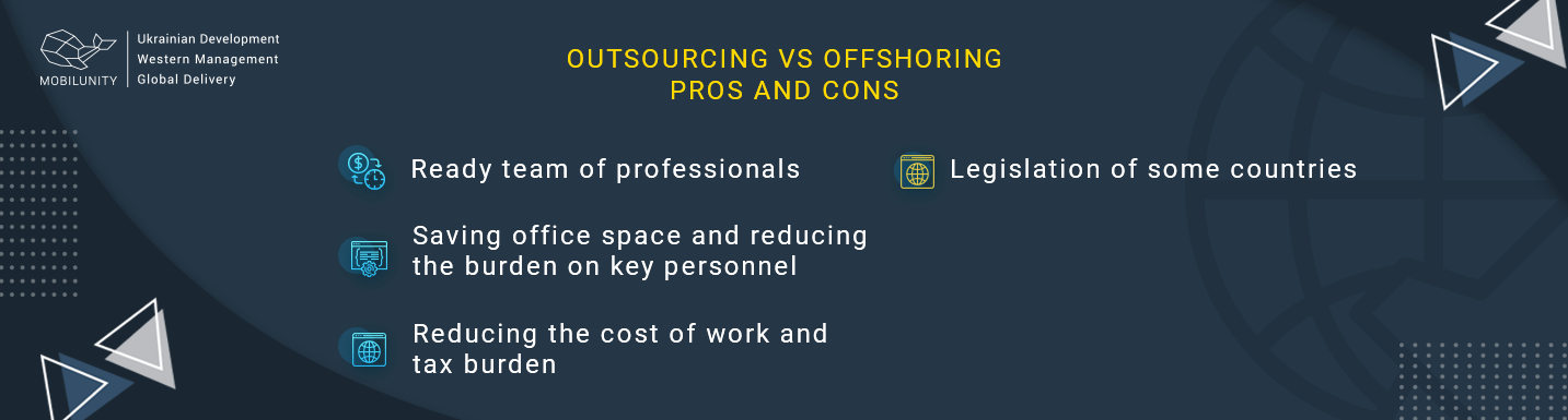 outsourcing vs offshoring pros and cons