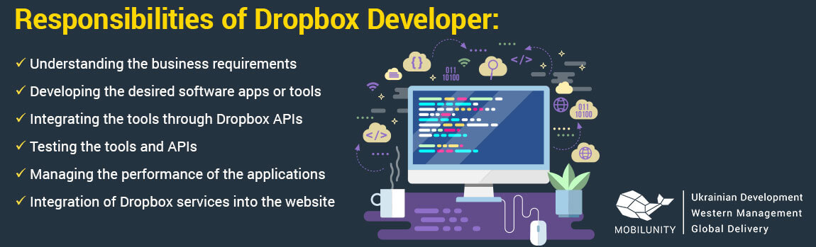 dropbox web developer responcibilities