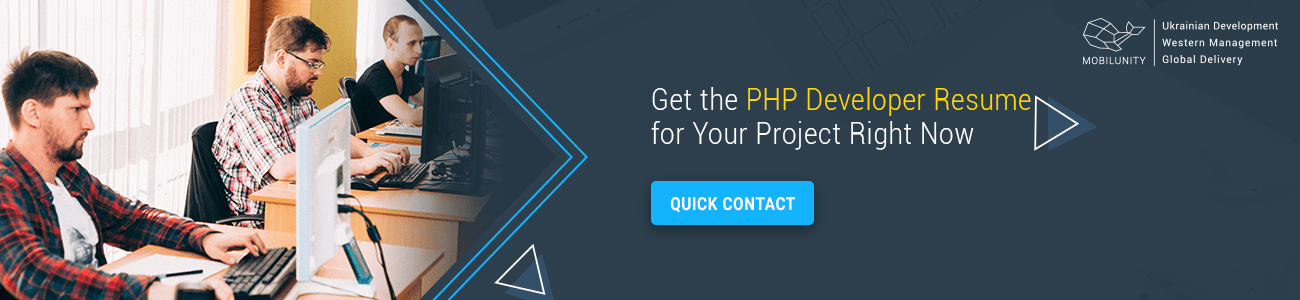 get the perfect PHP developers resume with Mobilunity