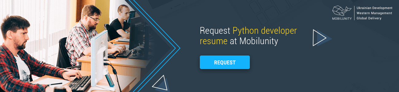 request python developer resume sample