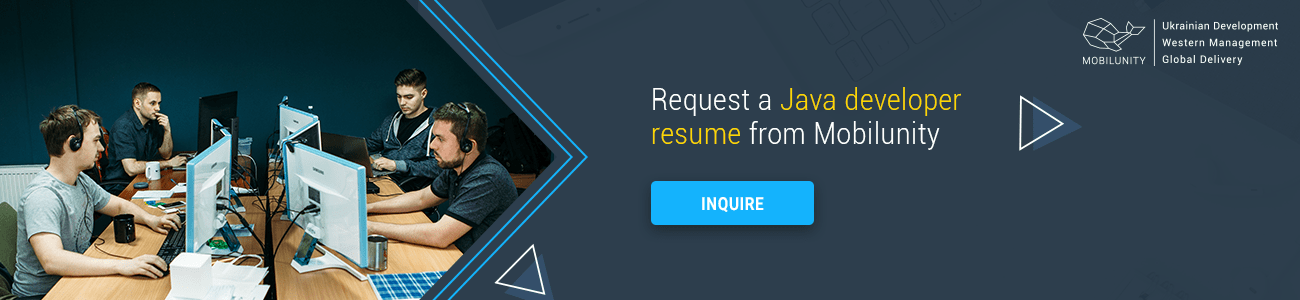 request java developer cv