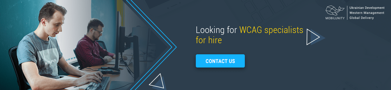wcag specialists for hire in mobilunity