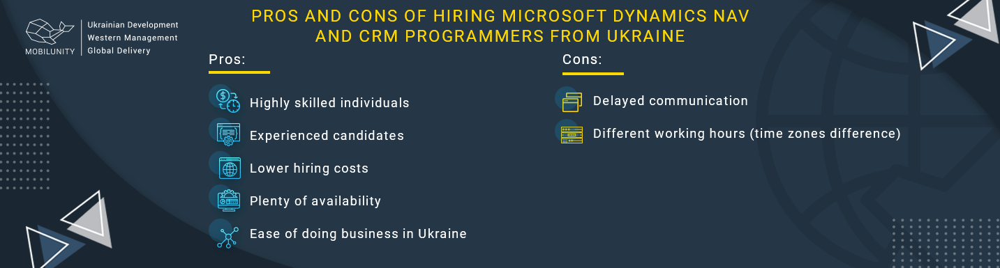pros and cons to hire microsoft dynamics nav developers in ukraine