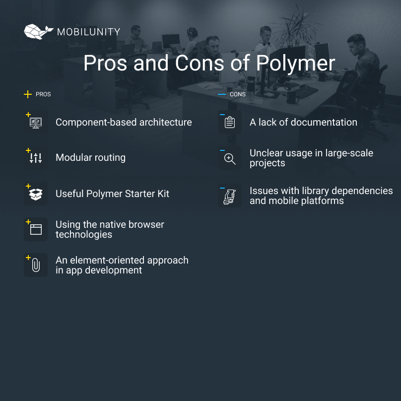 polymer js programming advantages and disadvantages