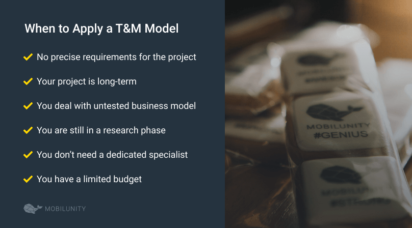 cases when you need a t&m model
