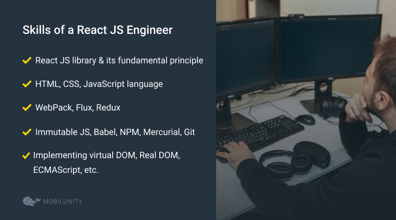 react engineers required qualifications
