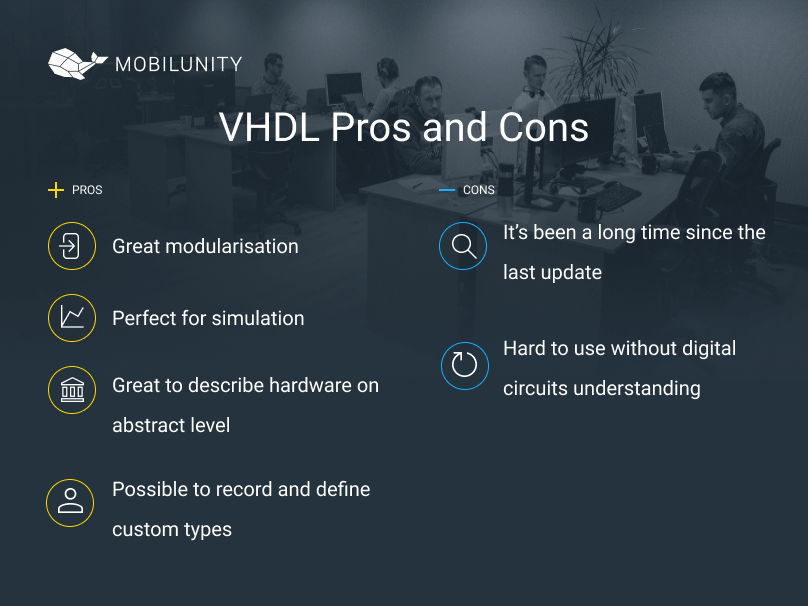 pros and cons of vhdl