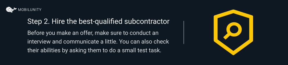How to Hire a Subcontractor step 2