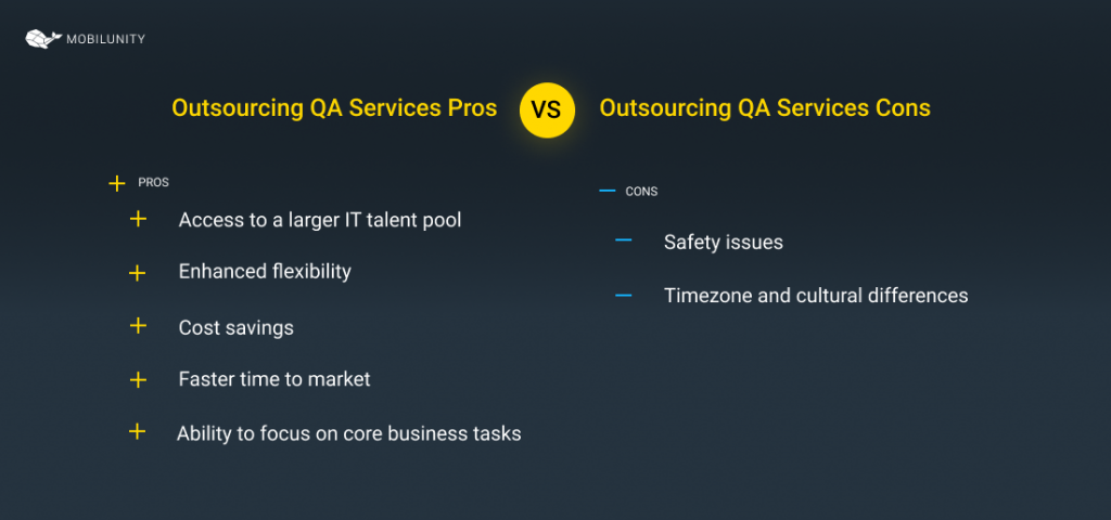 outsourcing testing services pros and cons
