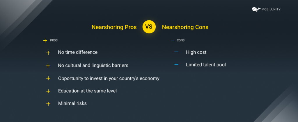 nearshoring pros and cons