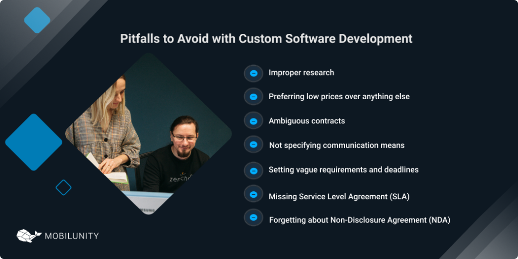 custom software development pitfalls
