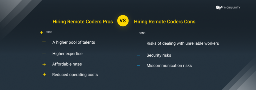 Remote coders pros and cons
