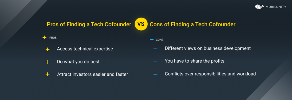 pros & cons of find a tech cofounder