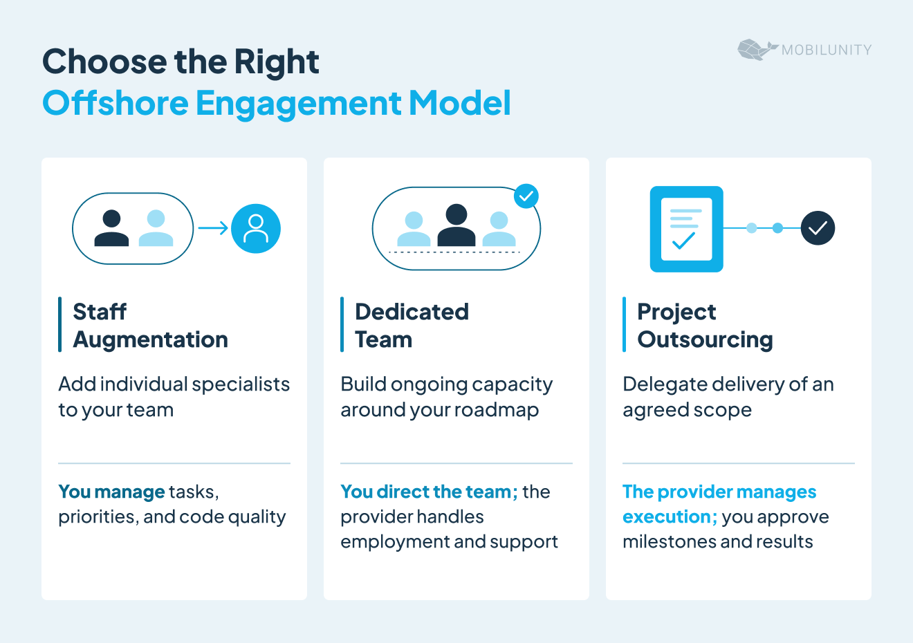 offshore software development engagement models