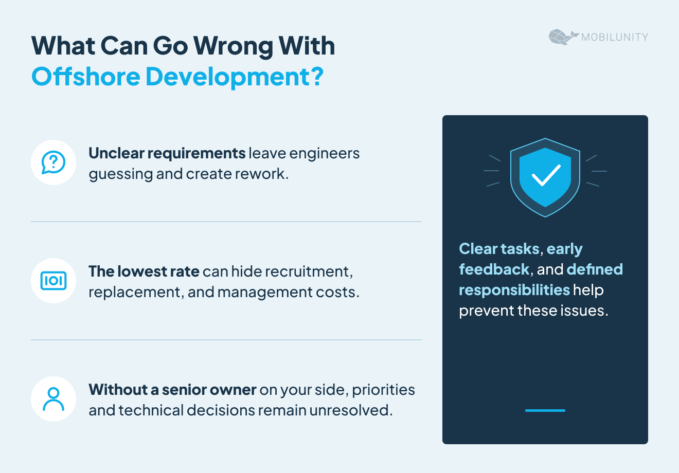 what can go wrong with offshore development