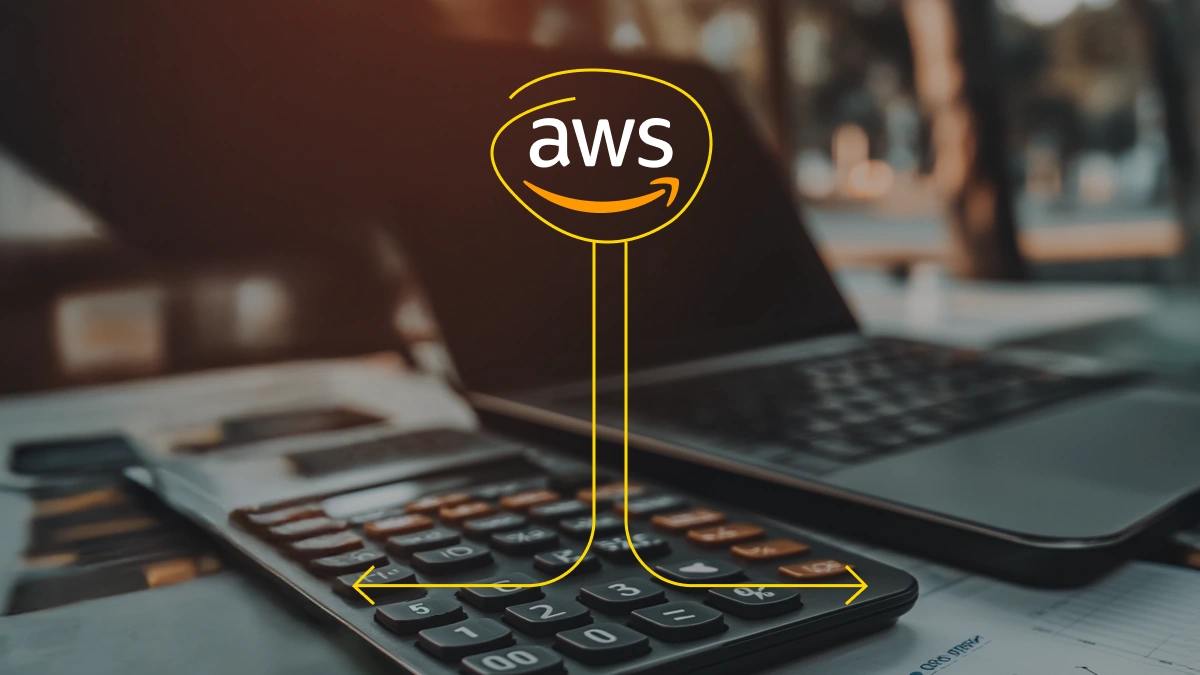 Illustration of AWS cloud services with cost optimization strategies