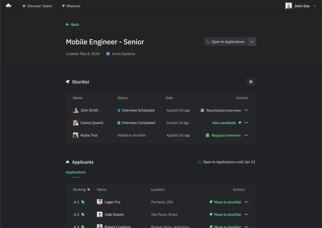 Gun.io talent platform for hiring freelance software developers