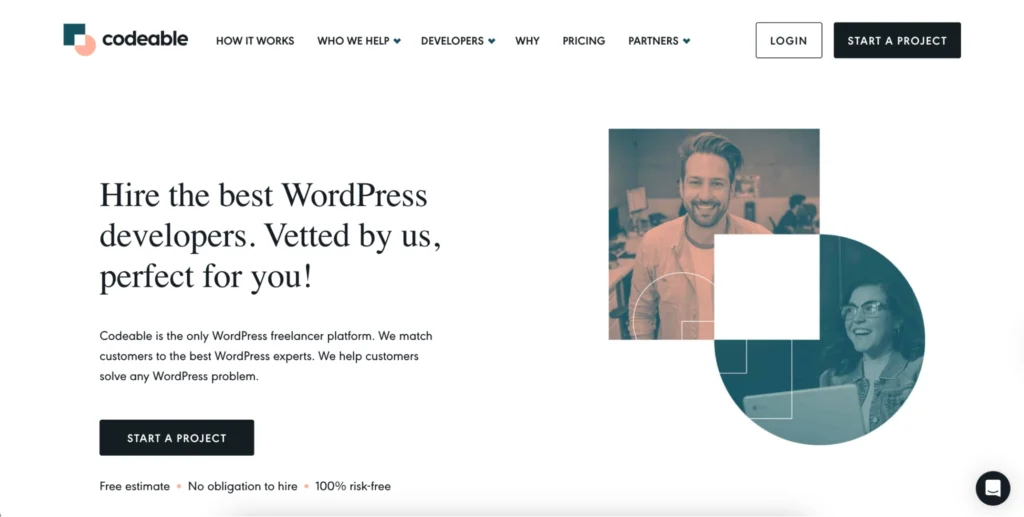 Codeable WordPress expert marketplace dashboard