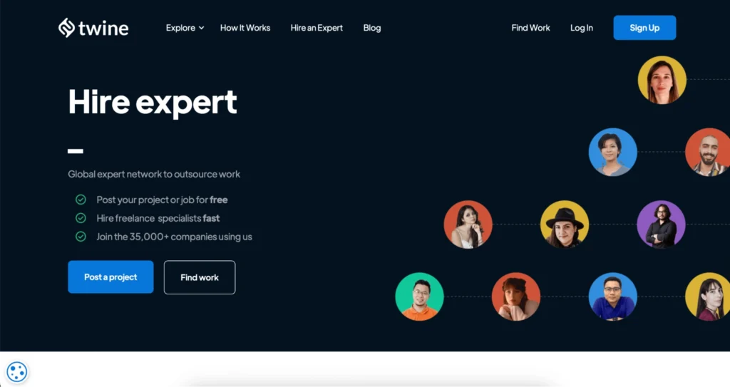 Twine freelance platform with creative project opportunities