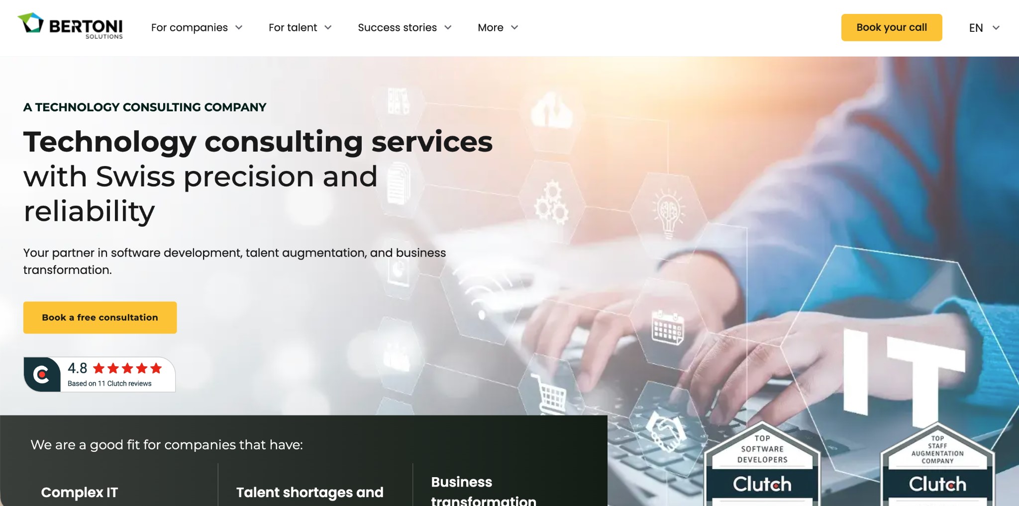 Bertoni Solutions website