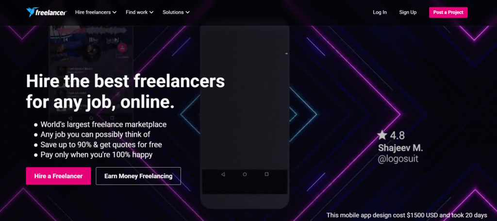 Freelancer.com website Freelancer.com website