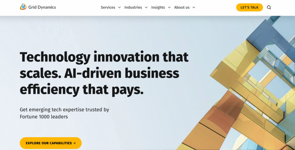 Grid Dynamics website Grid Dynamics website