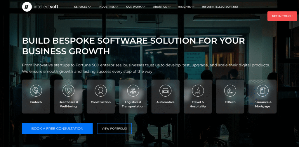 IntellectSoft website