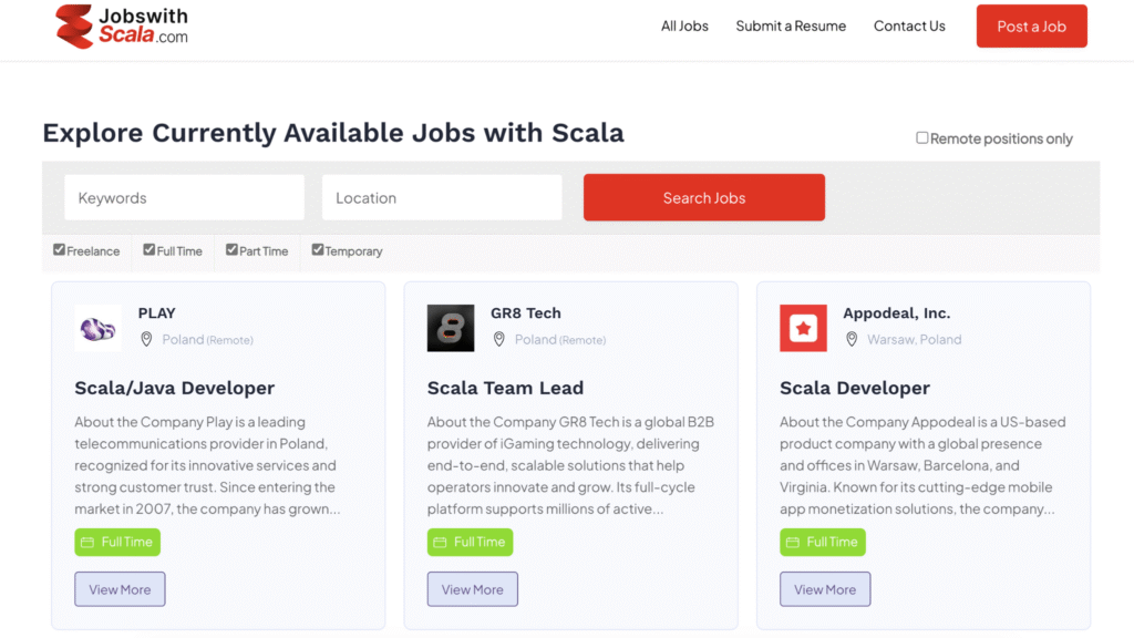 JobsWithScala website JobsWithScala website