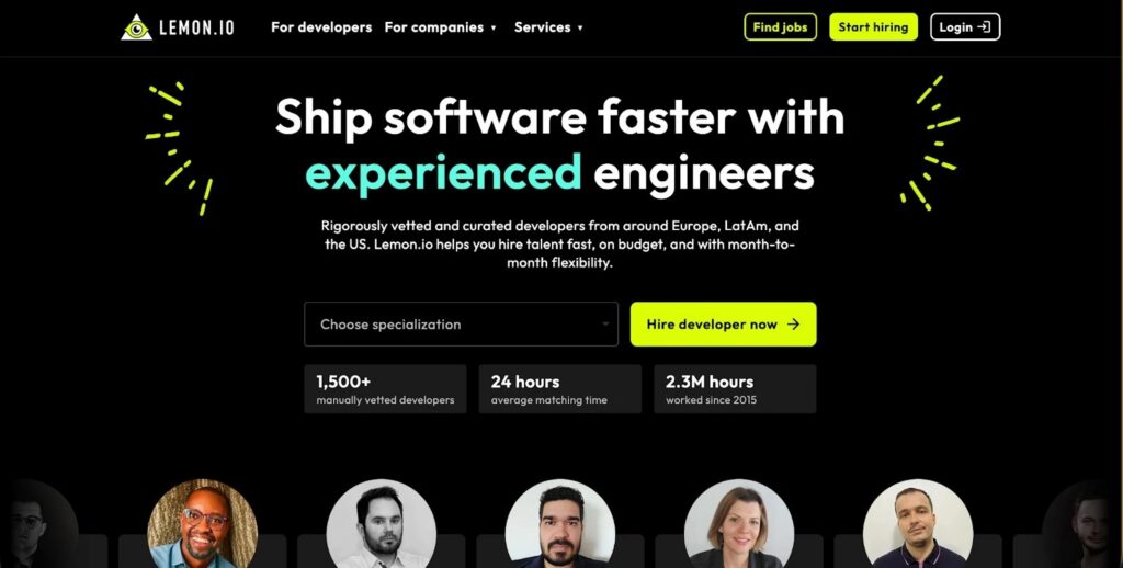 Lemon.io website Lemon.io website