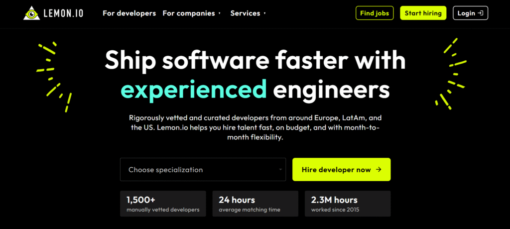 Lemon.io website Lemon.io website