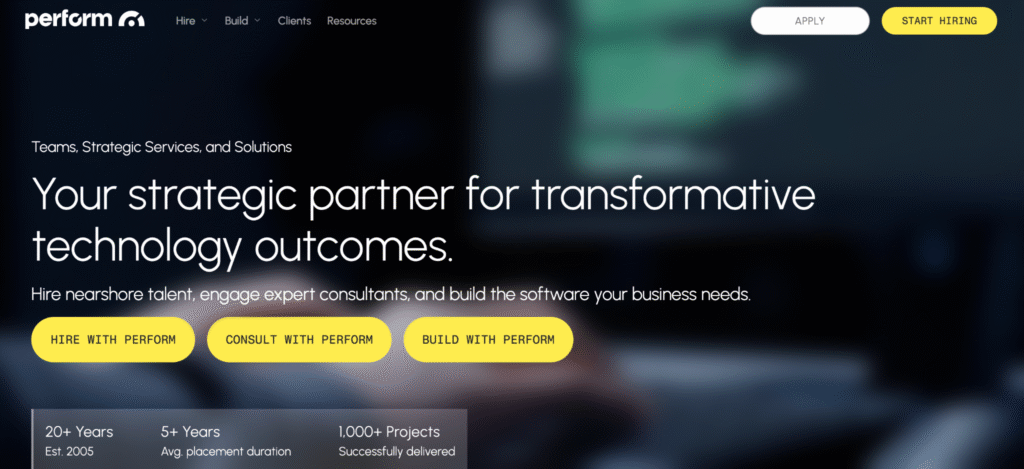 Perform website Perform website