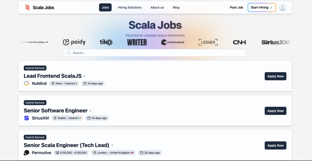 ScalaJobs website ScalaJobs website