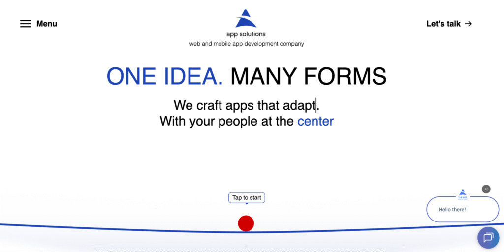 The APP Solutions website