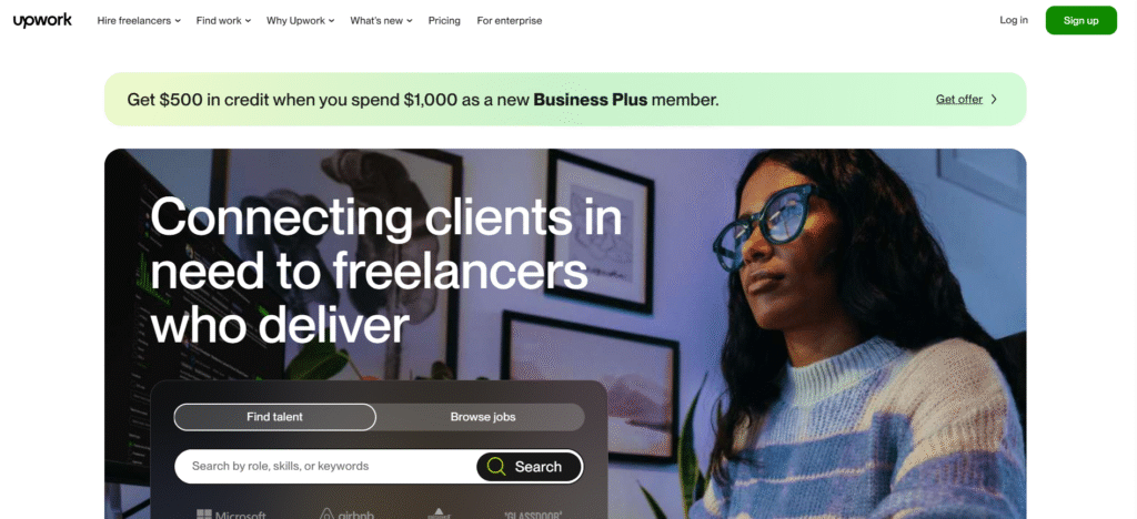 Upwork website Upwork website