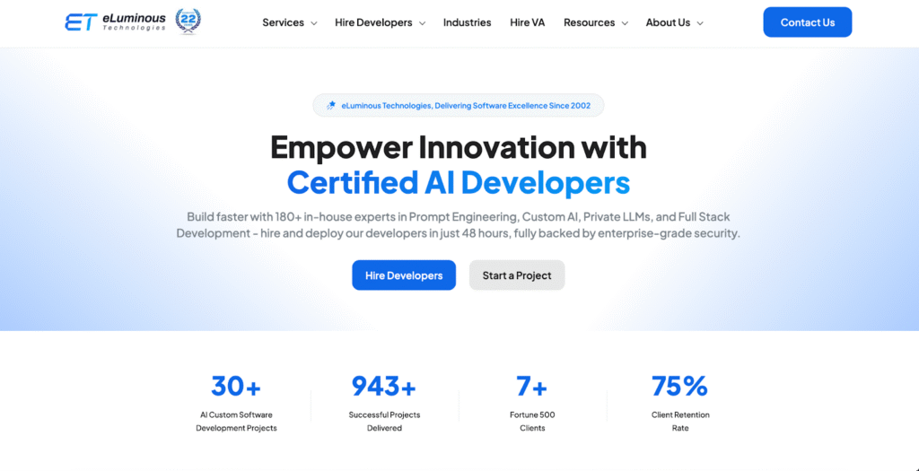 Eluminous Technologies website Eluminous Technologies website