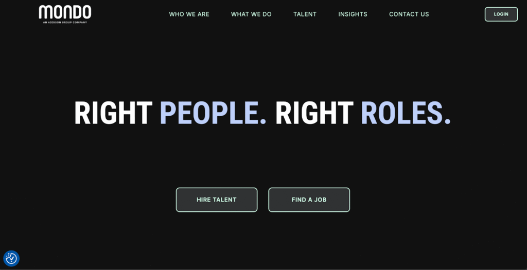 Mondo website Mondo website