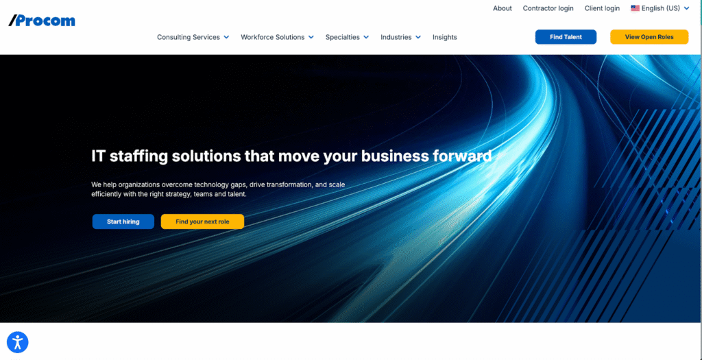 Procom website Procom website