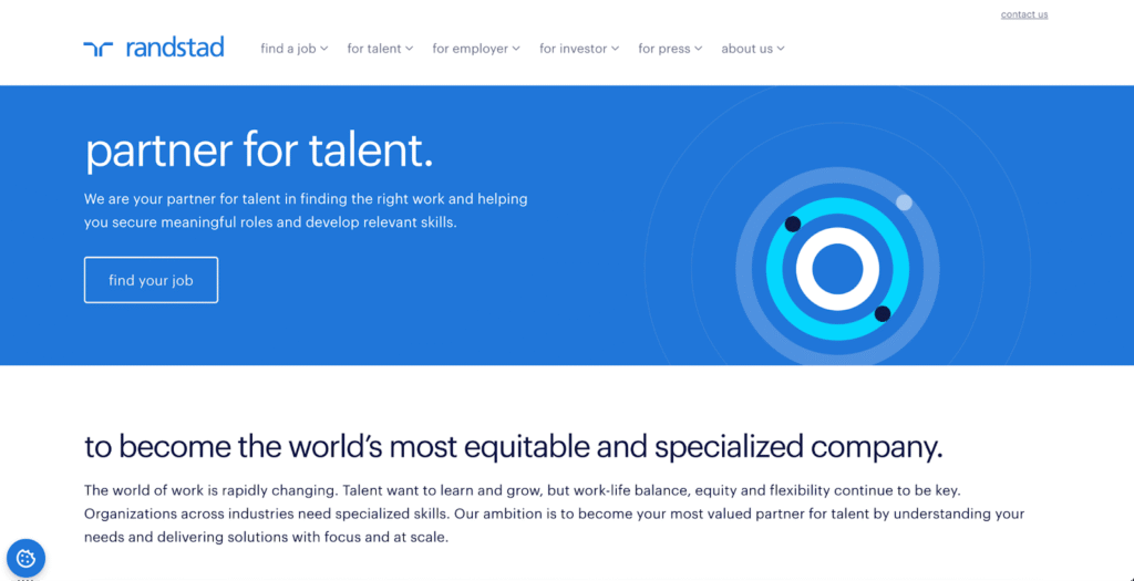 Randstad website Randstad website